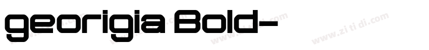 georigia Bold字体转换